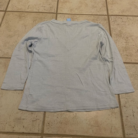 Evan-Picone Vintage Striped V-Neck Top - Size Small - Picture 3 of 5